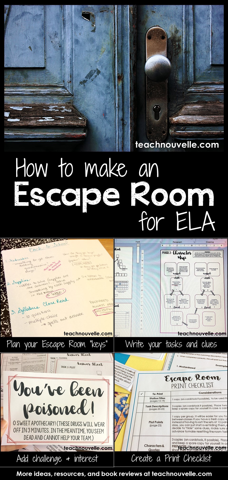 Using Escape Rooms in ELA is a great way to promote collaboration, critical thinking, and engagement. Students work together on a variety of tasks to find the necessary keys to escape. Learn more about how to develop and set up a successful escape room for your students.