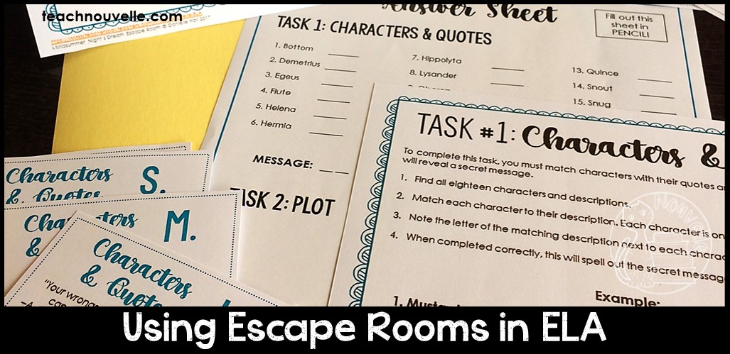 Using Escape Rooms in ELA is a great way to promote collaboration, critical thinking, and engagement. Students work together on a variety of tasks to find the necessary keys to escape. Learn more about how to develop and set up a successful escape room for your students.