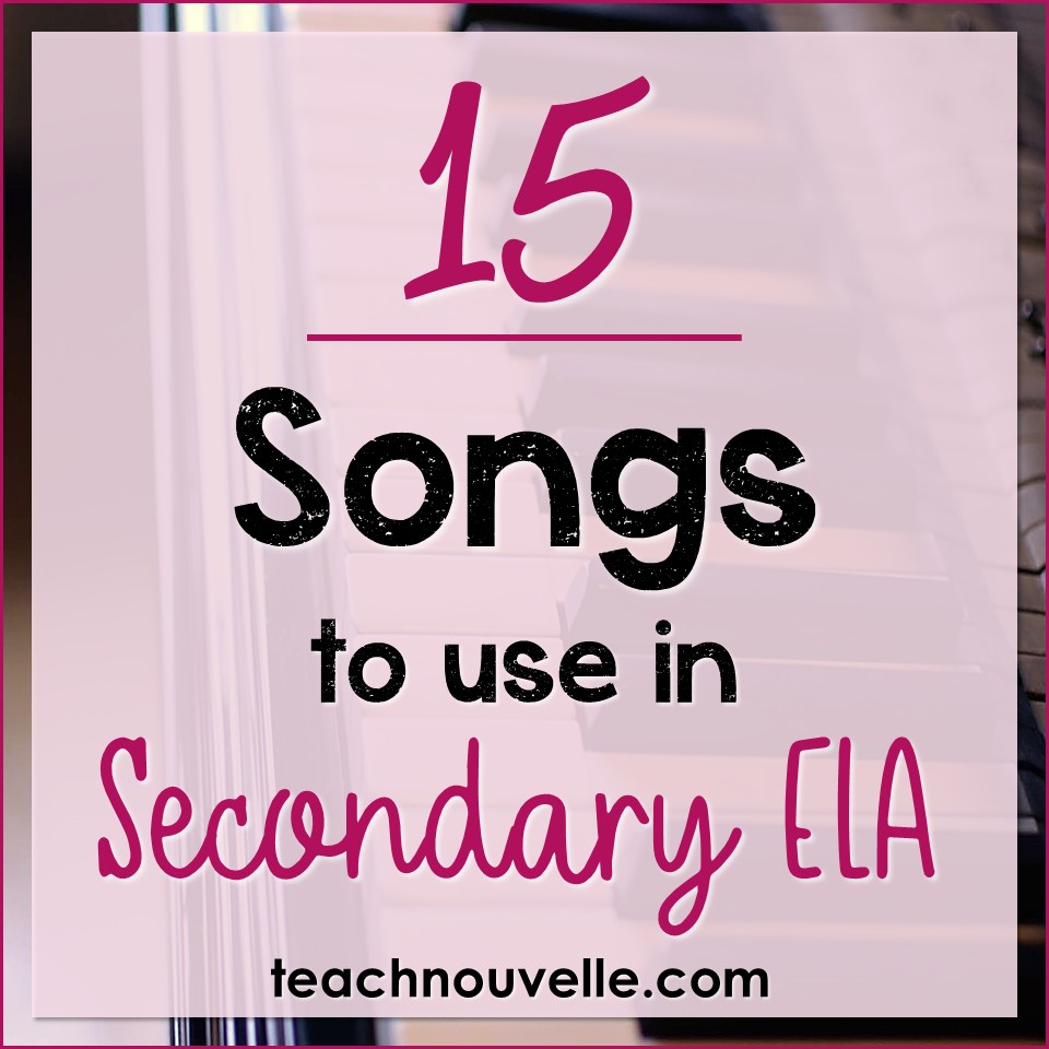 Using music in the secondary classroom is a great way to engage students, so here are some songs to use in ELA, and some ways to use them. (Blog post)