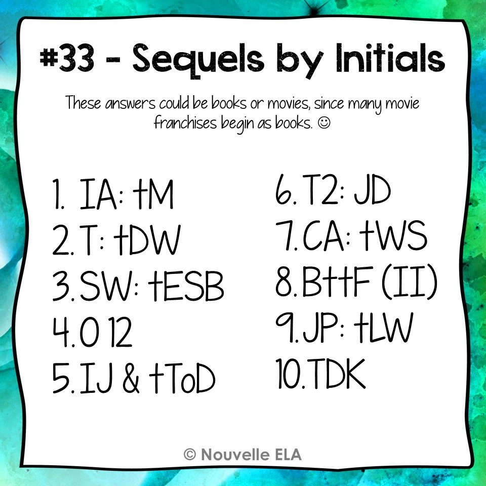 Filler Activities for ELA (blog post) What can you do with five extra minutes in secondary ELA? Here are a few five-minute fillers for keeping your students focused until the bell.