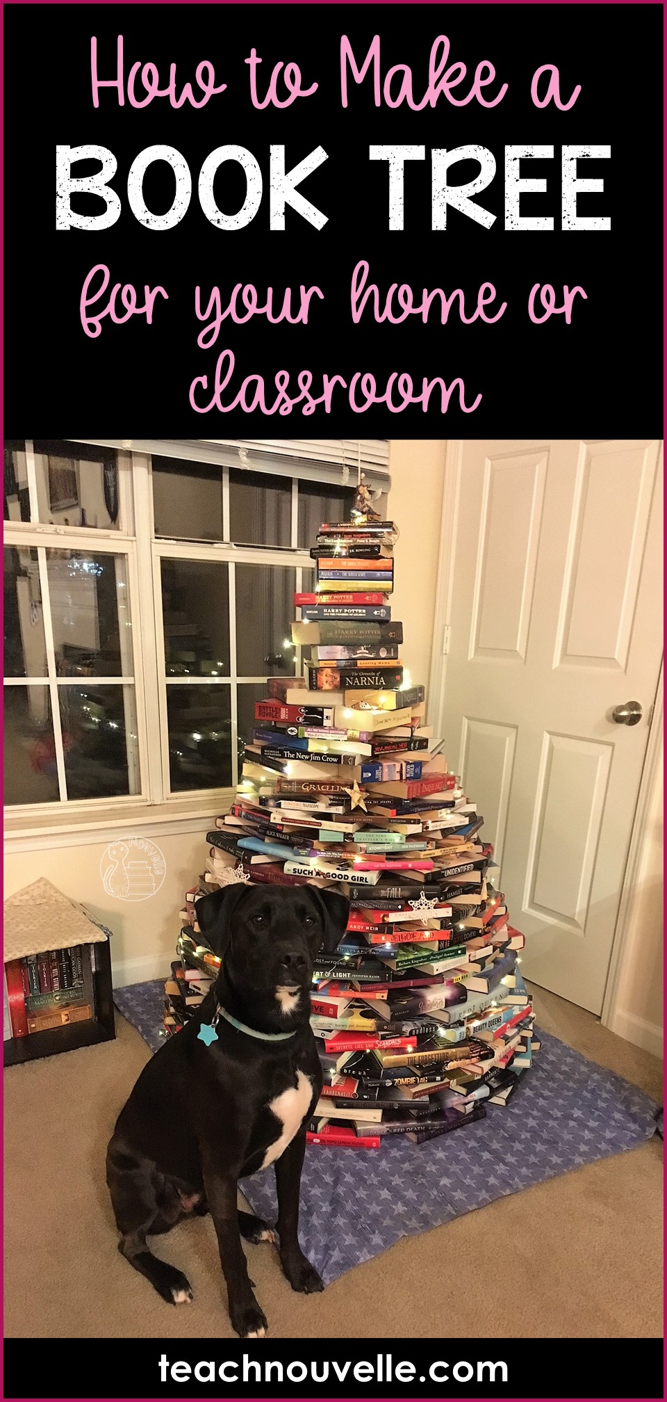 A book tree is a great holiday decoration for nerds and English teachers, am I right? This can be great for your home, office, or classroom! Here's how to make a book tree AND our book tree reveal for 2017. :) Blog post at teachnouvelle.com.