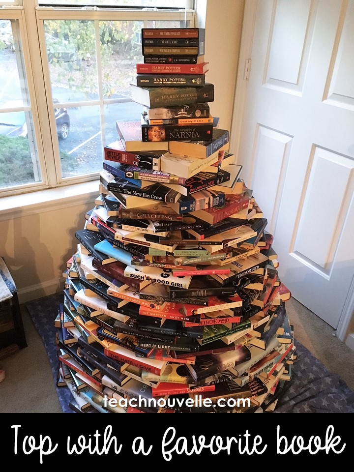 A book tree is a great holiday decoration for nerds and English teachers, am I right? This can be great for your home, office, or classroom! Here's how to make a book tree AND our book tree reveal for 2017. :) Blog post at teachnouvelle.com.