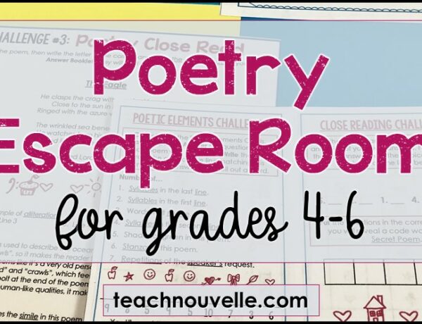 Poetry Escape Room grades 4-6