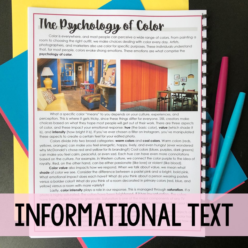 Teaching Photo Analysis informational text