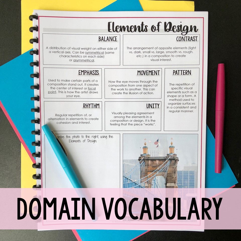 Teaching Photo Analysis domain vocabulary