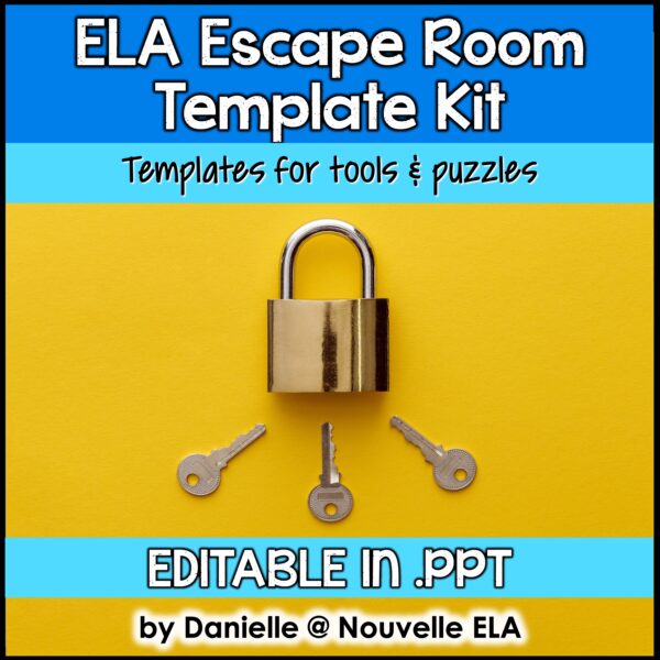 Create Your Own Escape Room - ELA Escape Room Template Kit Cover