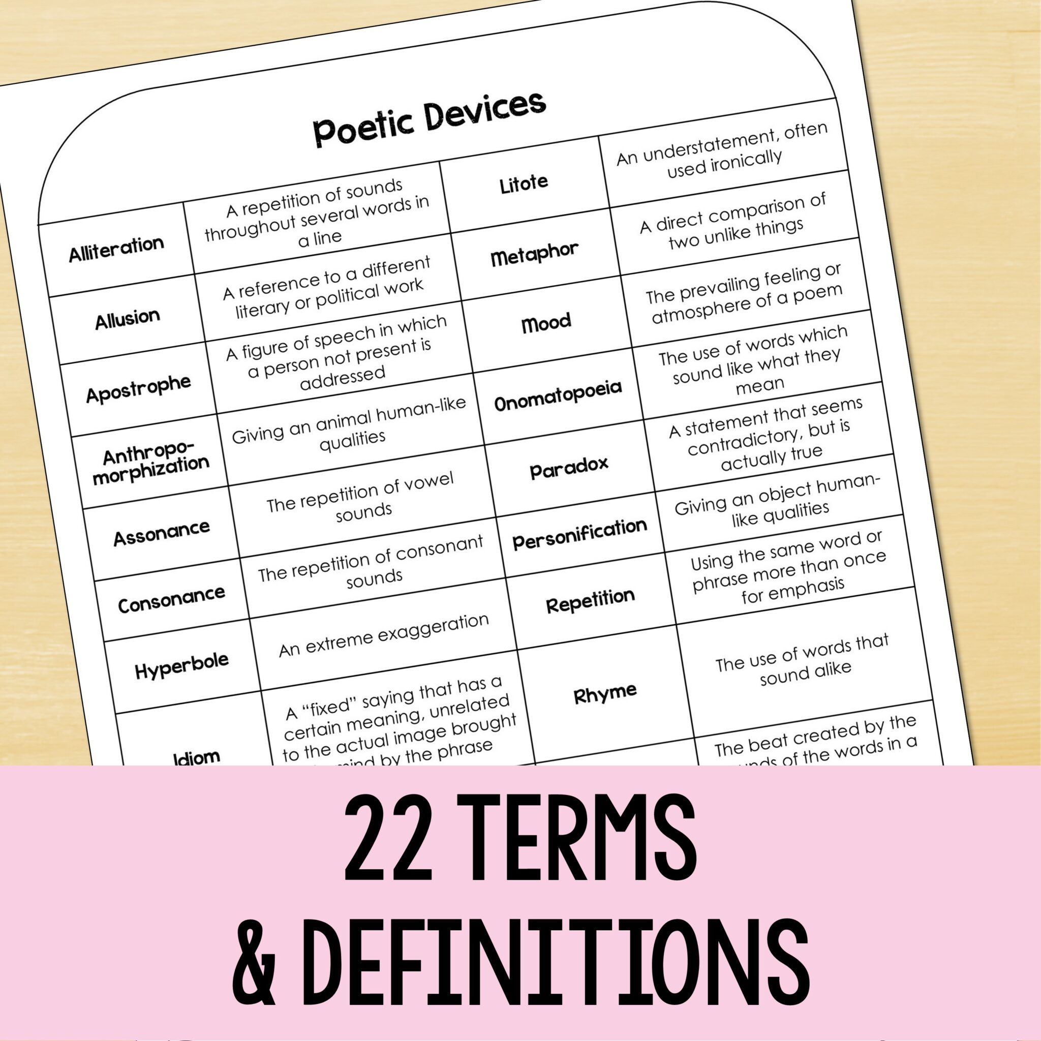 figurative-language-poetic-devices-bundle-vocabulary-list-bingo