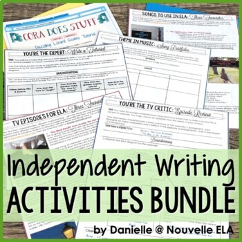 independent writing activity bundle