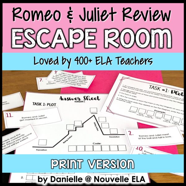 Romeo and Juliet Review Escape Room