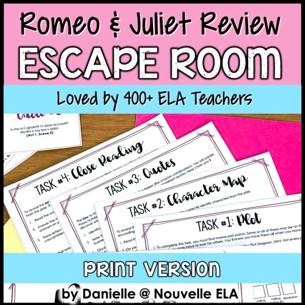 Romeo and Juliet Review Escape Room