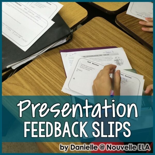 Presentation Feedback Slips Cover