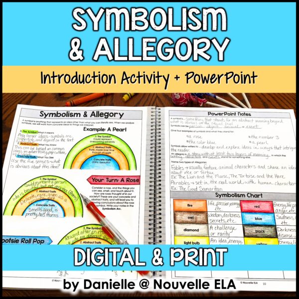 Teaching symbolism and allegory intro activity and PPT
