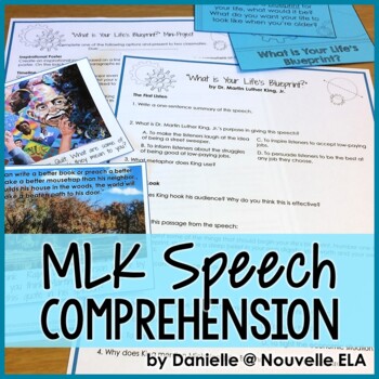 Speech comprehension activity with Martin Luther King Jr text