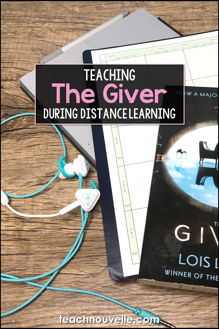 Resources to Teach The Giver During Distance Learning Pin