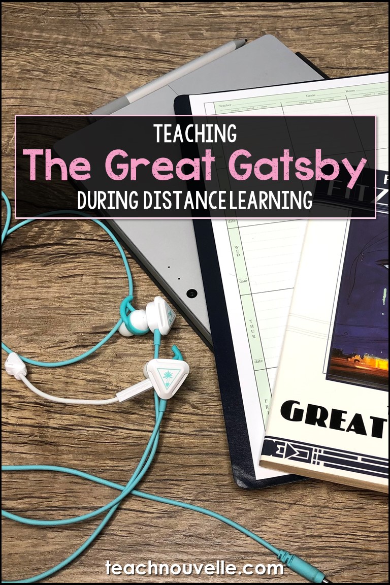 Teaching The Great Gatsby During Distance Learning Pin