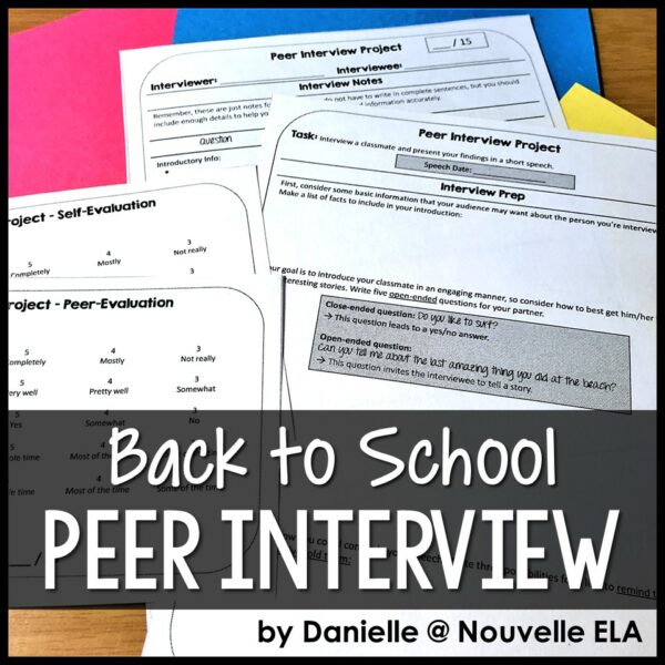 Back to School Peer Interview