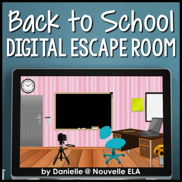 Back to School Digital Escape Room with exemplar virtual classroom setup