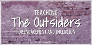 The text "Teaching The Outsiders For Engagement & Inclusion" overlayed on a brick wall.