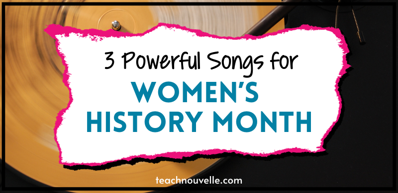 3 Powerful Songs for Women's History Month with a record in the background
