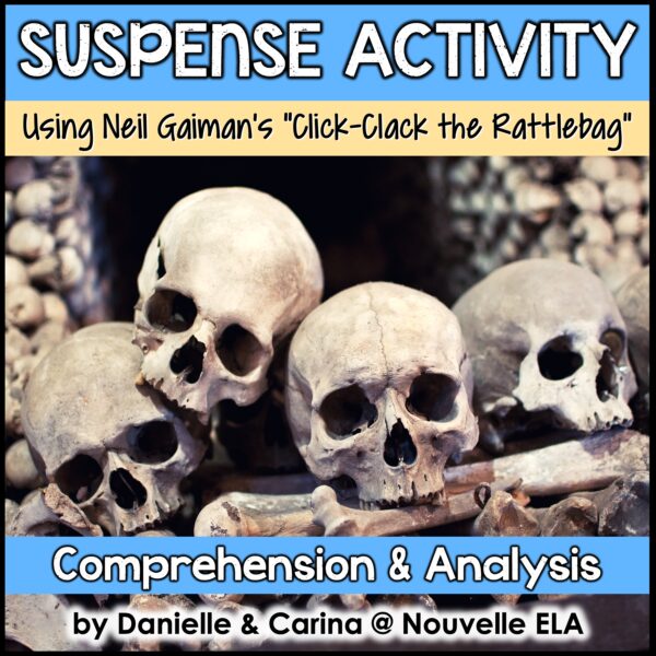 Suspense Analysis Activity by Neil Gaiman Click-Clack the Rattlebag Cover