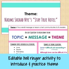 Highly Effective Theme Analysis Activity Using Short Story "Stay True Hotel" - Image 3