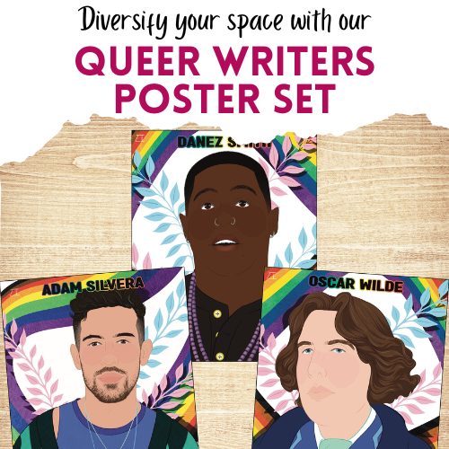 Queer Writers poster set to Diversify and Enrich Your Classroom this Pride Month and Beyond