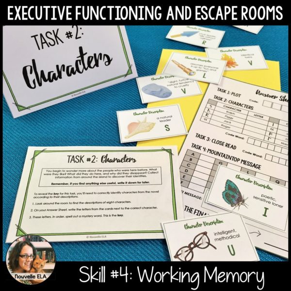 Nouvelle ELA: Teaching Executive Functioning with Escape Rooms