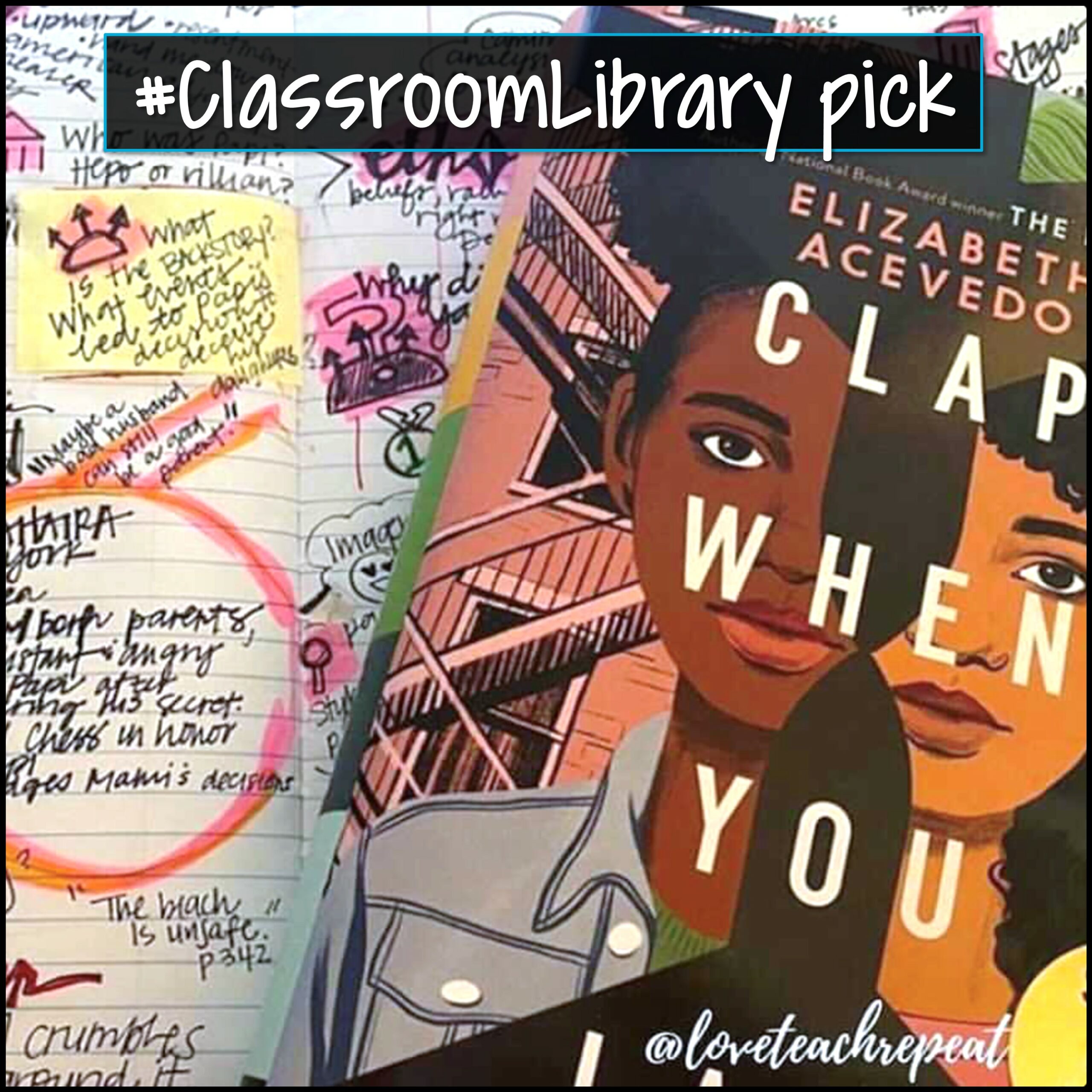 Clap When You Land by Elizabeth Acevedo square image - classroom library pick